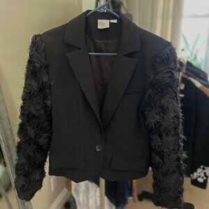 Zero Degrees Celsius- 3D Flower Sleeve Blazer
